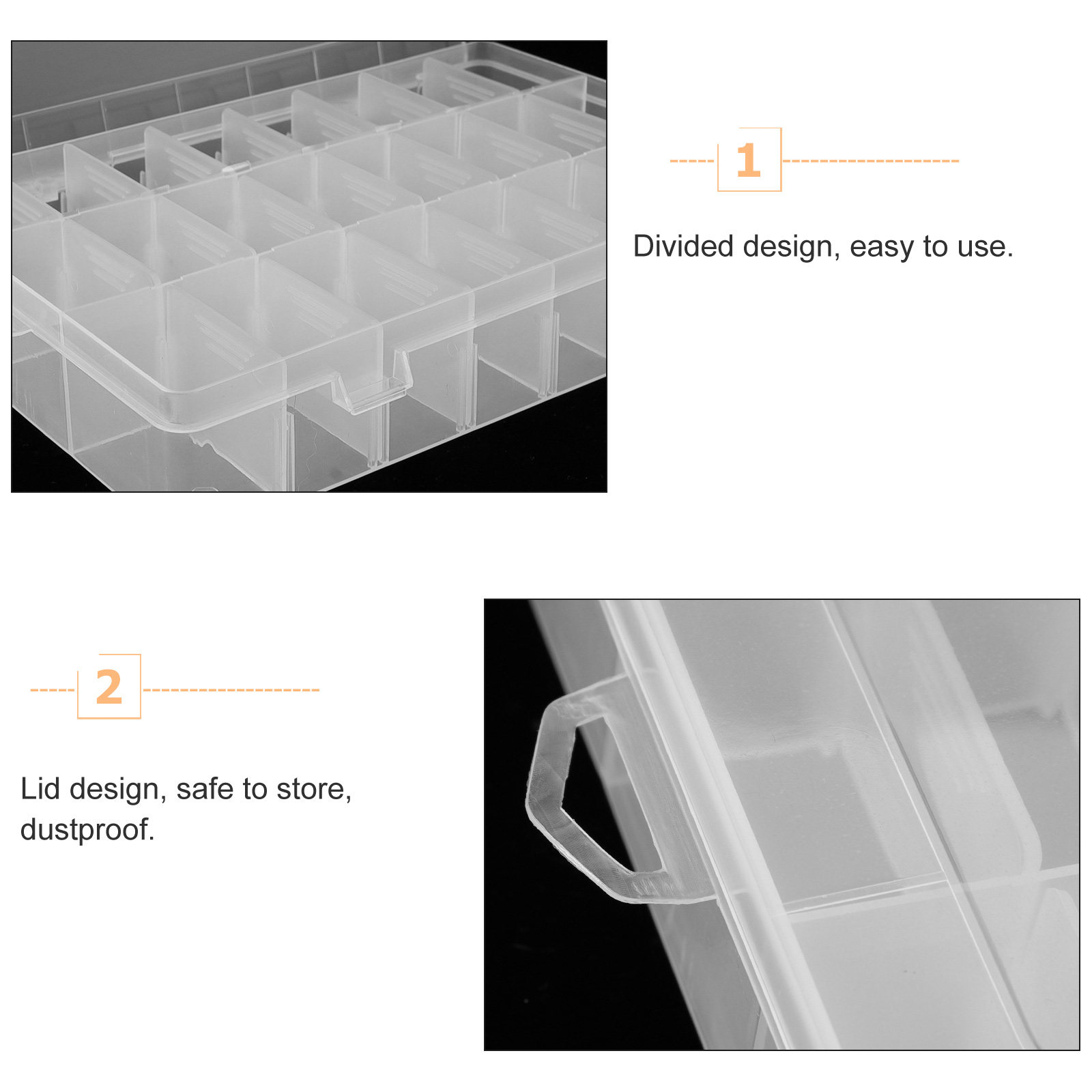 Jewelry Making Organizer - 2 Pcs Plastic Grid Organizer Storage