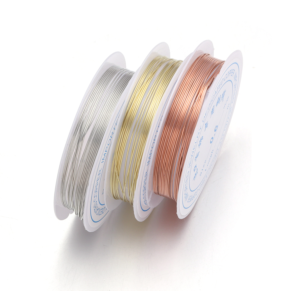 Jewelry Making With Copper Wire - 1Roll 0.2/0.25/0.3/0.4/0.5/0.6/0.7/0.8/1mm Sturdy Copper Wire Beading
