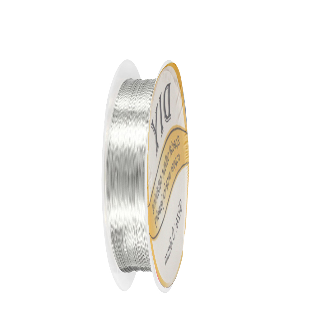 Jewelry Making With Copper Wire - 1Roll Silver Copper Wire 0.3/0.4/0.5/0.6/0.8mm Bead