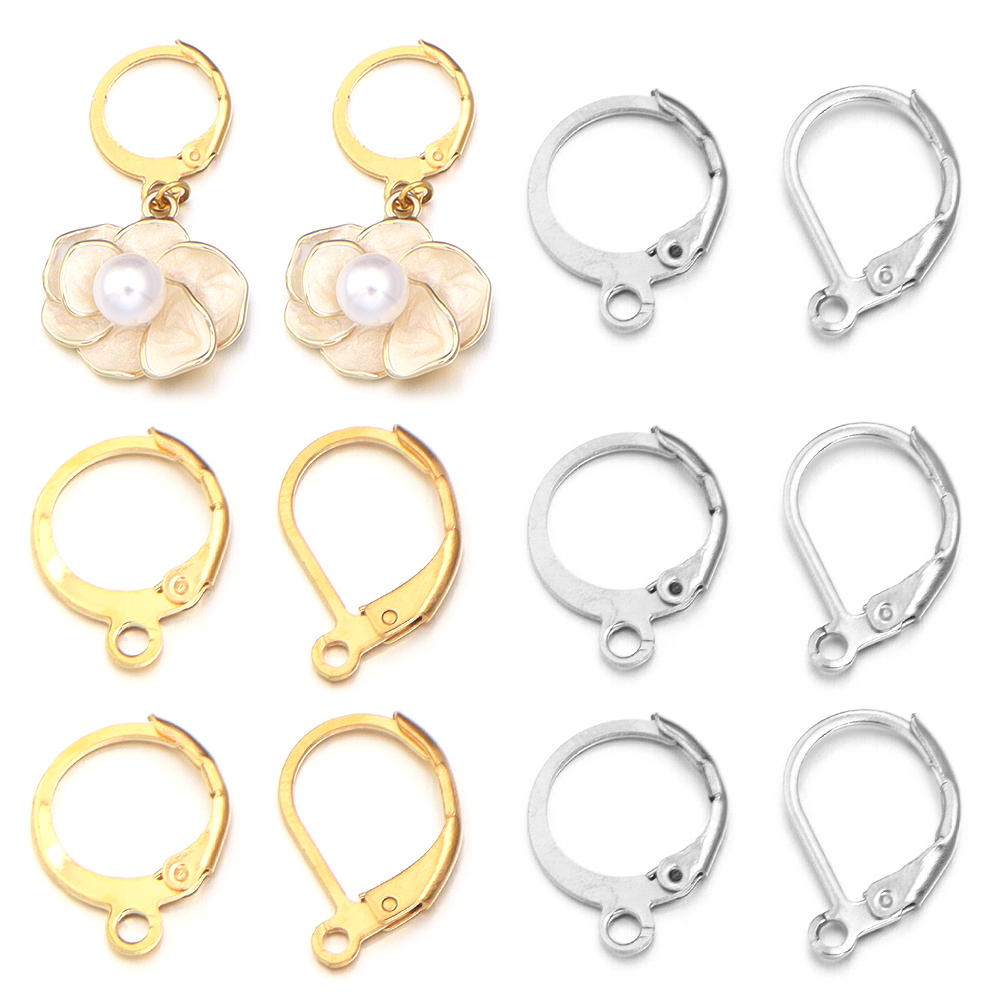 Jewelry Making Earring Supplies - 20pcs/lot Stainless Steel Ear Hook Round