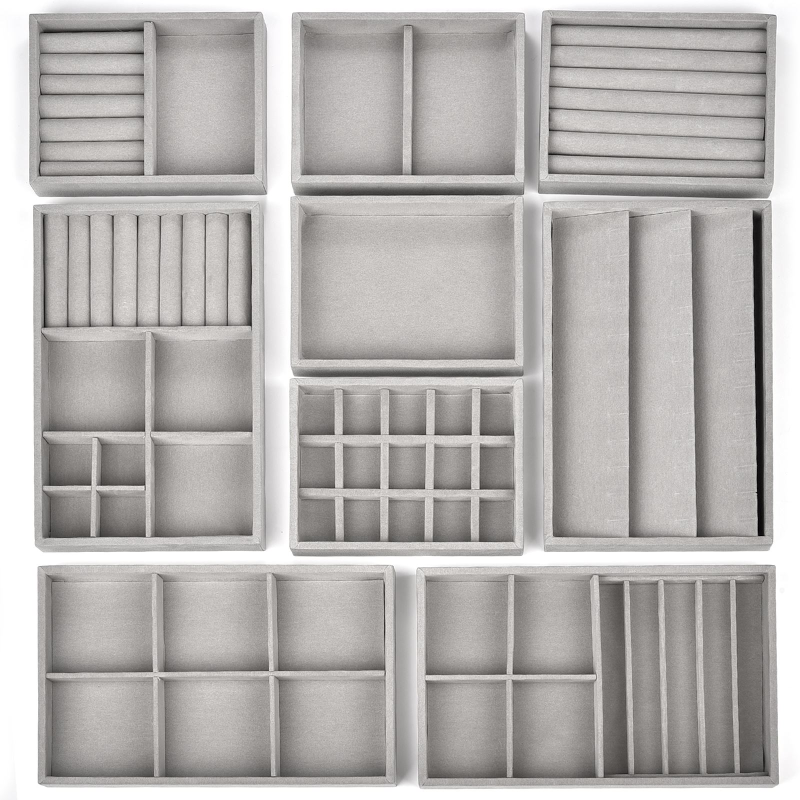 Jewelry Making Organizer - Velvet Jewelry Box Display Tray Drawer