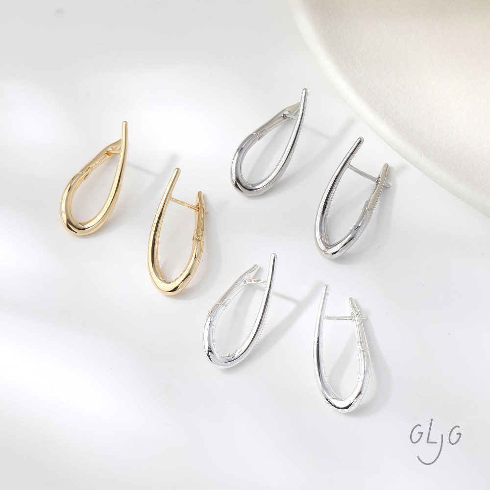 Jewelry Making Earring Supplies - 4PCS Twisted Shape Ear Studs Diy