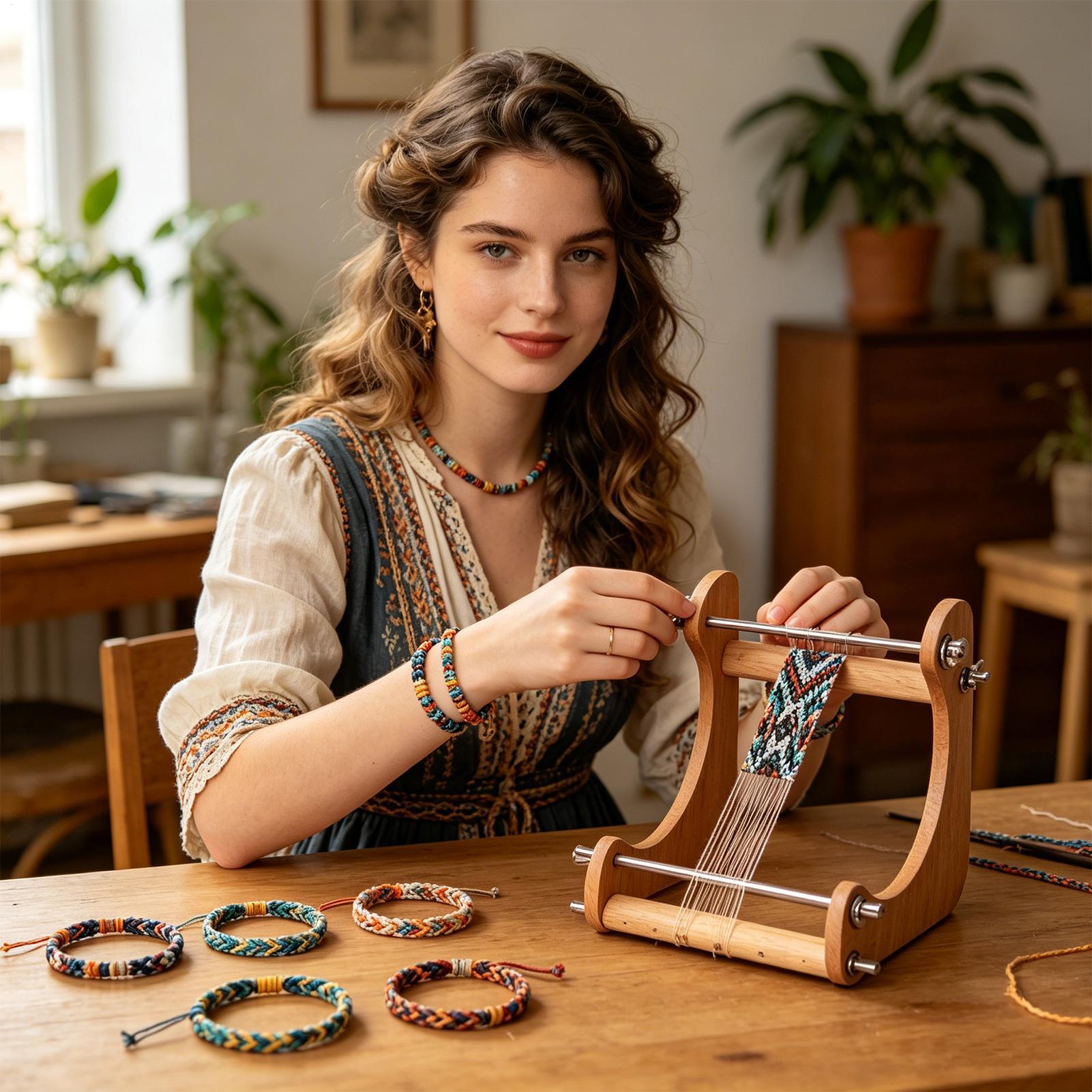 Jewelry Making Machines - 1pc Wood Beading Loom Adjustable Vertical