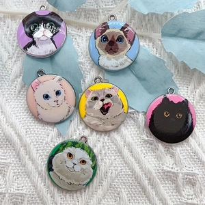 10pcs cartoon animal cat ename - đánh giá và giá Jewelry Making Supplies