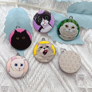 10pcs cartoon animal cat ename - đánh giá và giá Jewelry Making Supplies