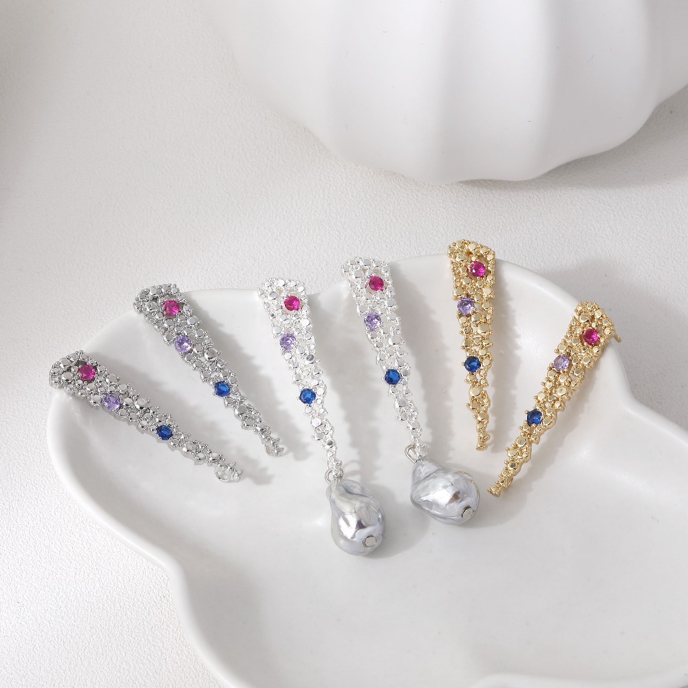2PCS  CZ Paved Design Ear Stud - đánh giá và giá Jewelry Making Earring Supplies