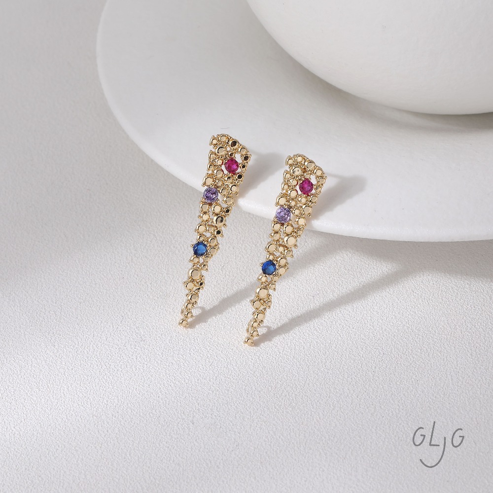2PCS  CZ Paved Design Ear Stud - đánh giá và giá Jewelry Making Earring Supplies
