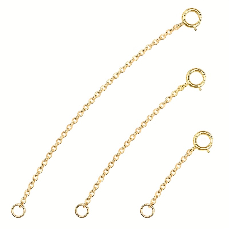 3Pcs Spring Clasp Extension Ch - đánh giá và giá Jewelry Making Designs