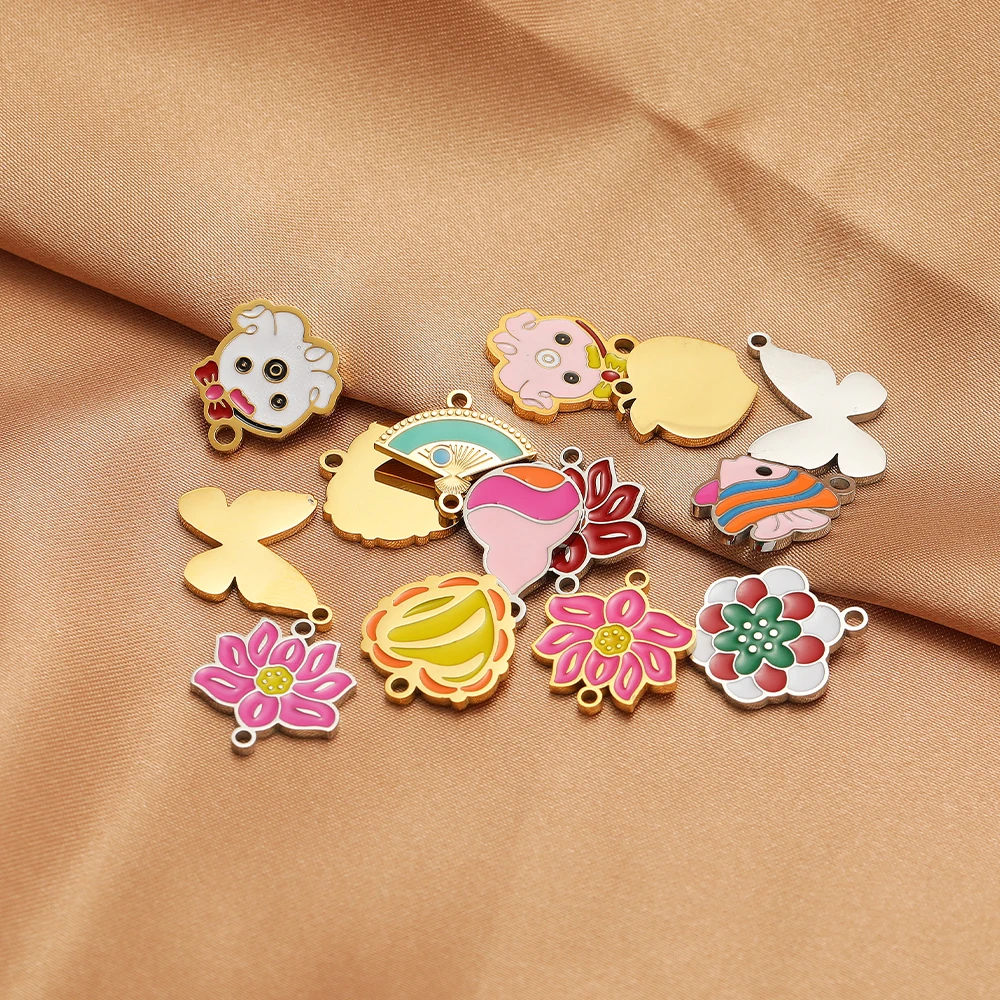 5pcs Stainless Steel Lotus But - đánh giá và giá Jewelry Making 4 Year Old