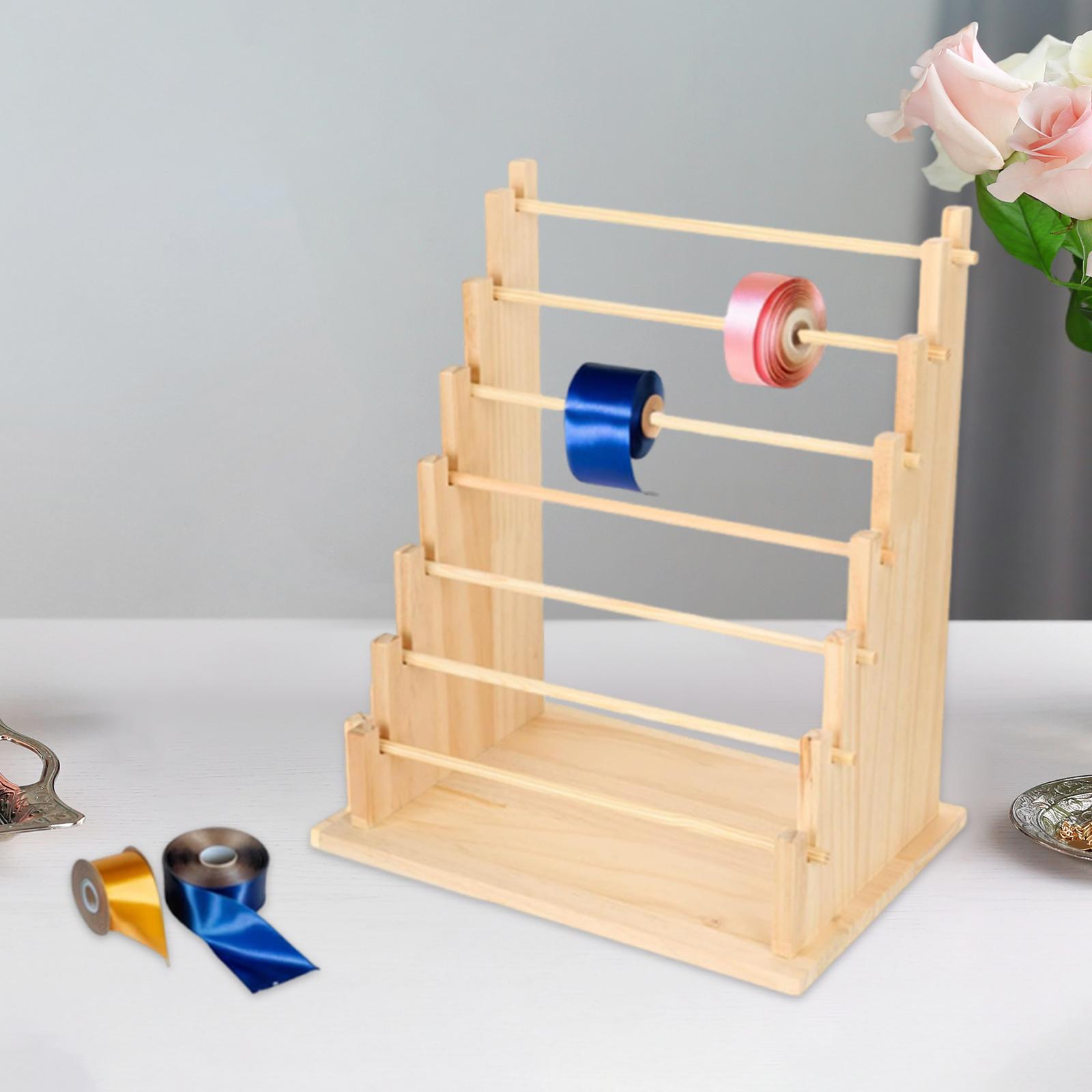 Wooden Ribbon Organizer Rack S - đánh giá và giá Jewelry Making Organizer