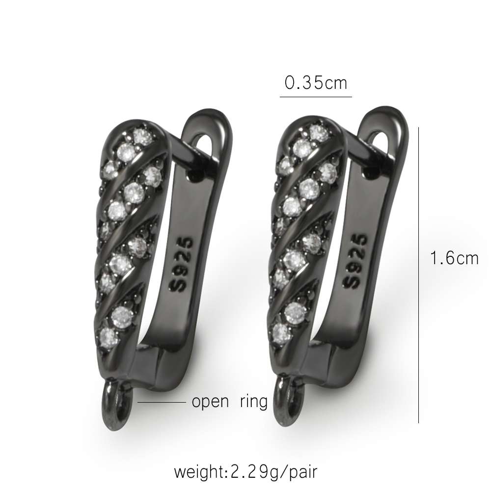 YANASI 1 Pair Gun Black  Brass - đánh giá và giá Jewelry Making Earring Supplies
