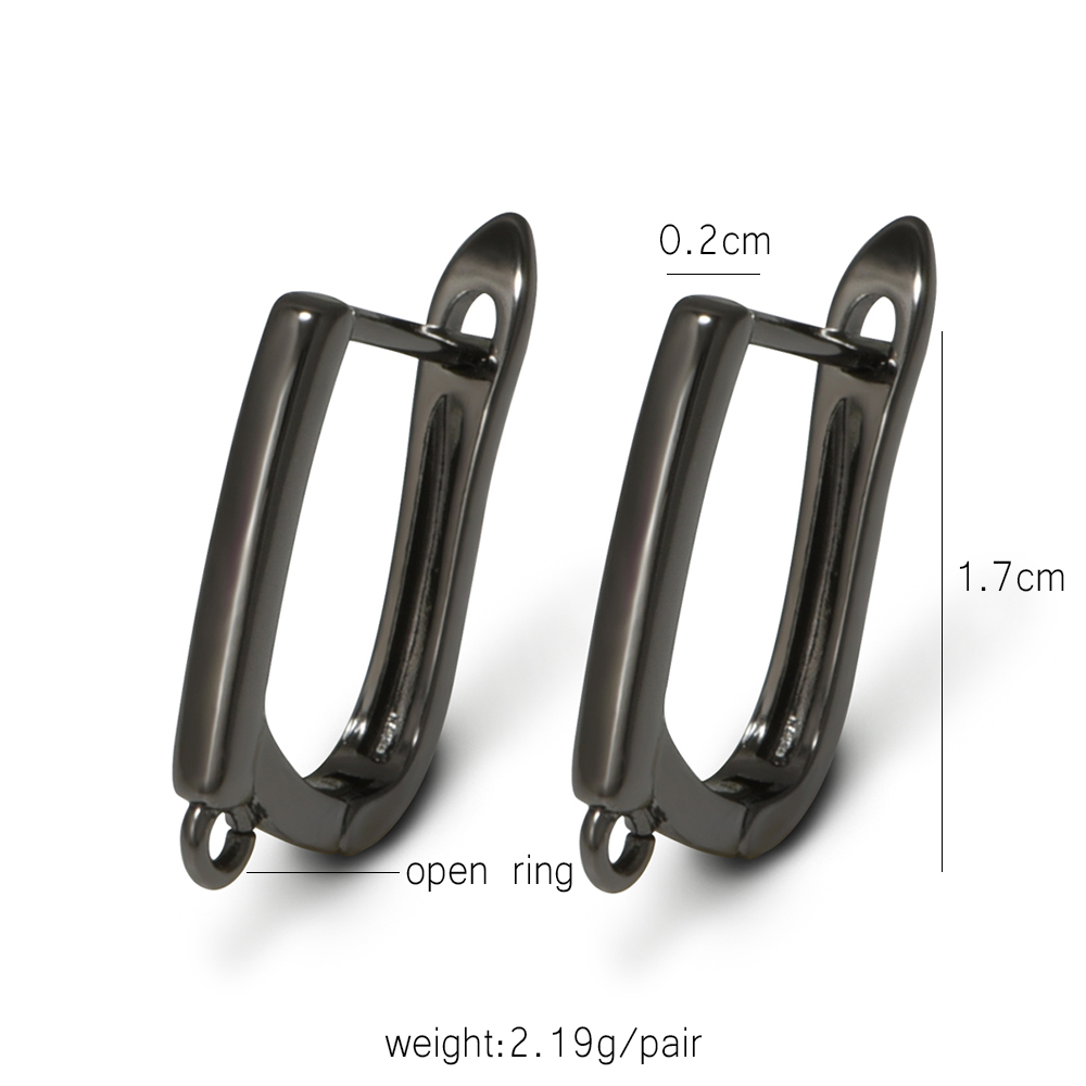YANASI 1 Pair Gun Black  Brass - đánh giá và giá Jewelry Making Earring Supplies