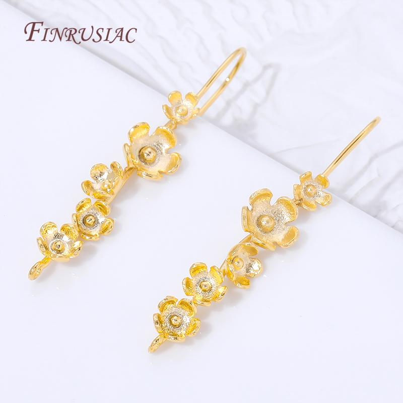 18K Gold Plated Flower Earring - đánh giá và giá Jewelry Making Earring Supplies