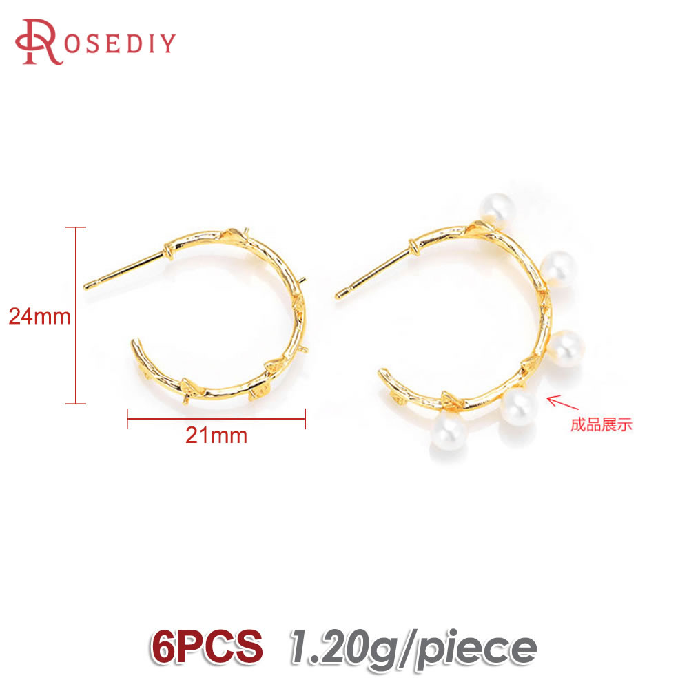 6PCS 18K Gold Color Brass with - đánh giá và giá Jewelry Making Earring Supplies