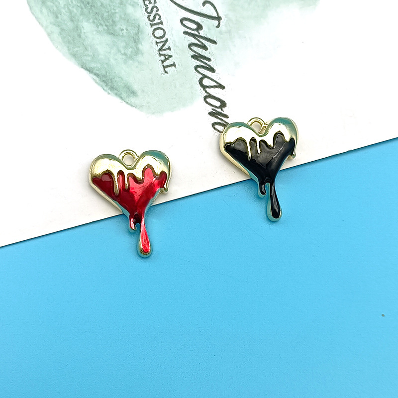 10pcs Melt Heart Charms Black  - đánh giá và giá Jewelry Making 4 Year Old