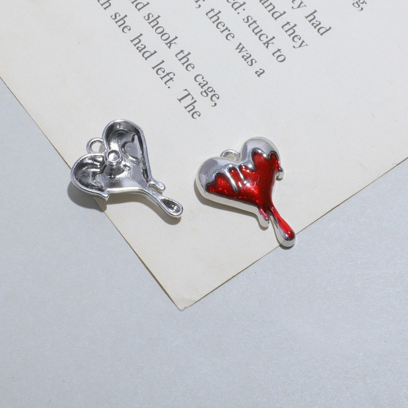 10pcs Melt Heart Charms Black  - đánh giá và giá Jewelry Making 4 Year Old