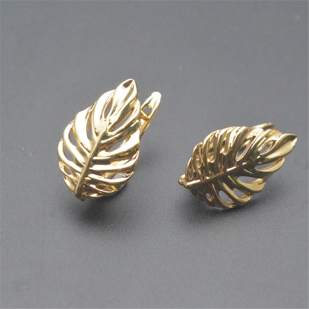 1/2Pcs 18K Gold Plated Brass L - đánh giá và giá Jewelry Making Earring Supplies