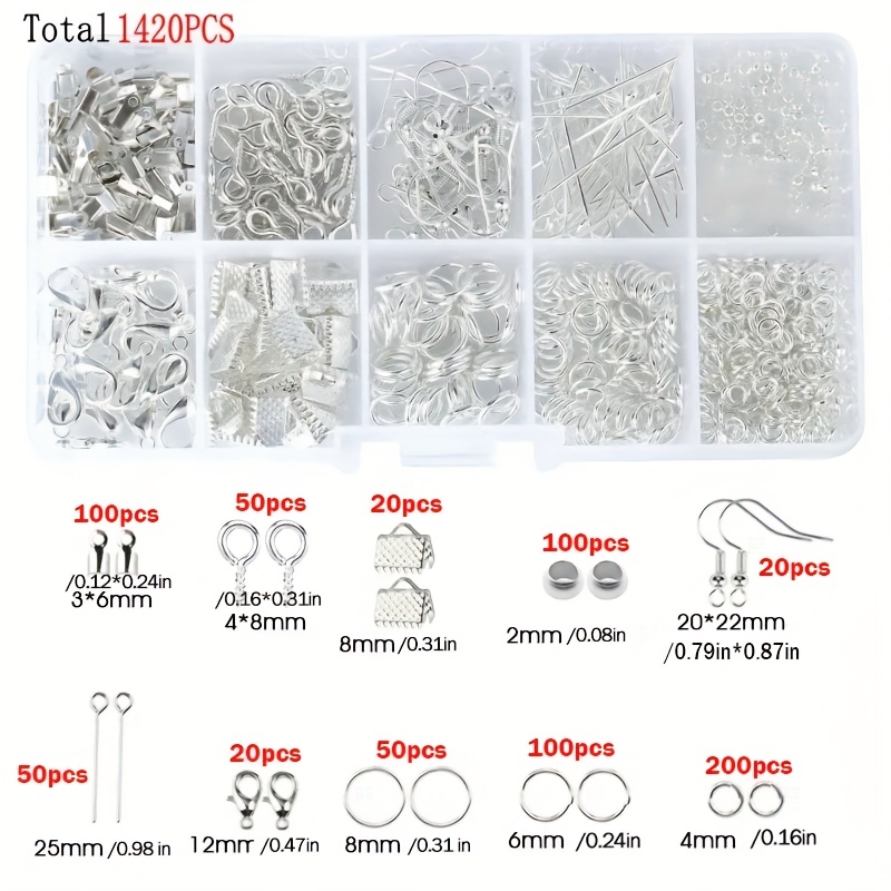 1420pcs 1box Jewelry Findings  - đánh giá và giá Jewelry Making Earring Supplies