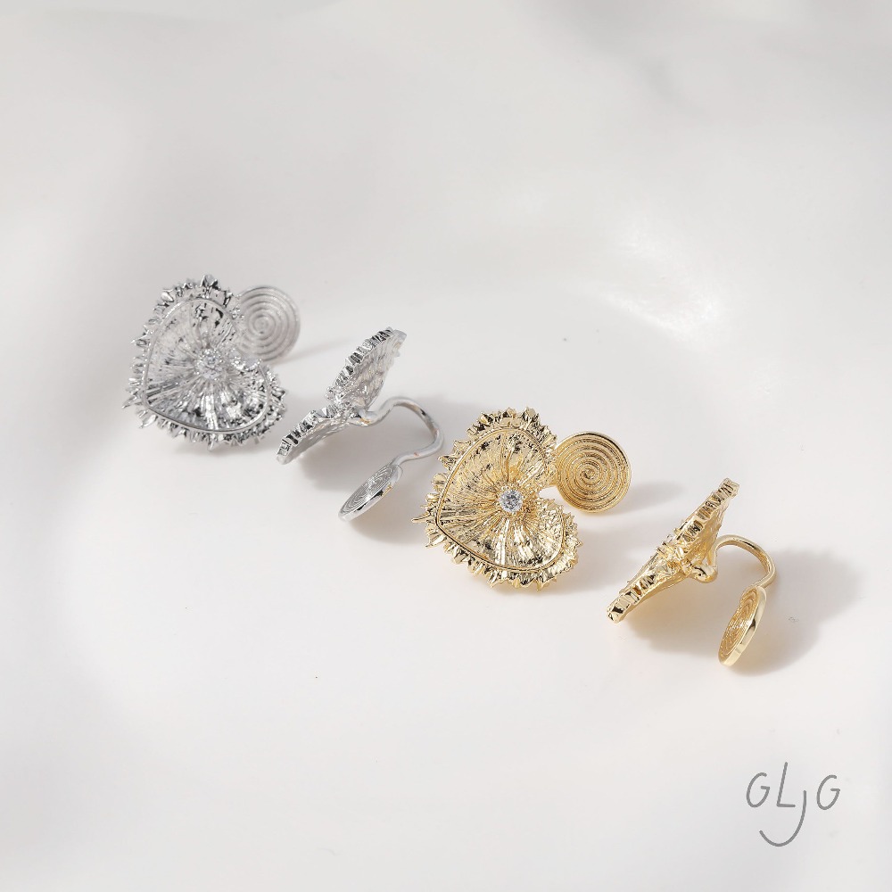 4PCS Heart Charms Stud Earring - đánh giá và giá Jewelry Making Earring Supplies