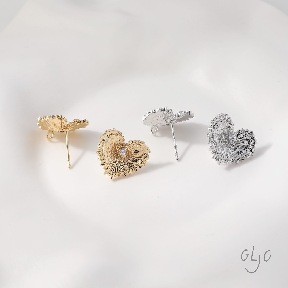 4PCS Heart Charms Stud Earring - đánh giá và giá Jewelry Making Earring Supplies