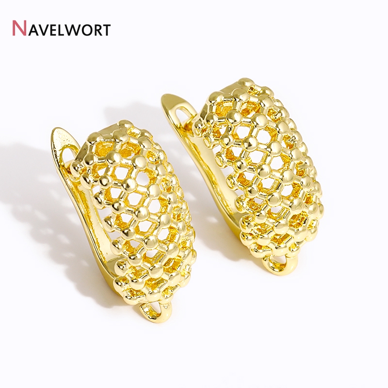 18K Gold Plated Brass  Hollow  - đánh giá và giá Jewelry Making Earring Supplies