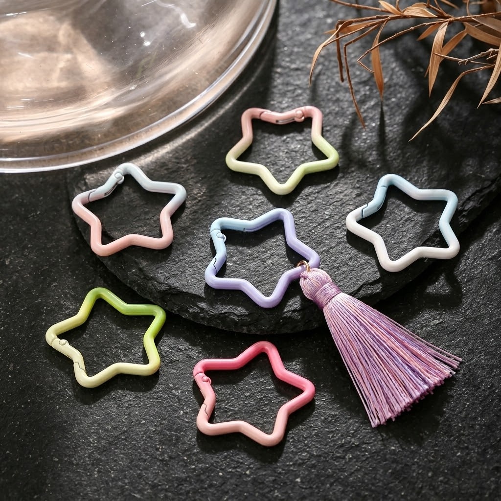 5PCS Gradient Star Shape Sprin - đánh giá và giá Jewelry Making Hoops